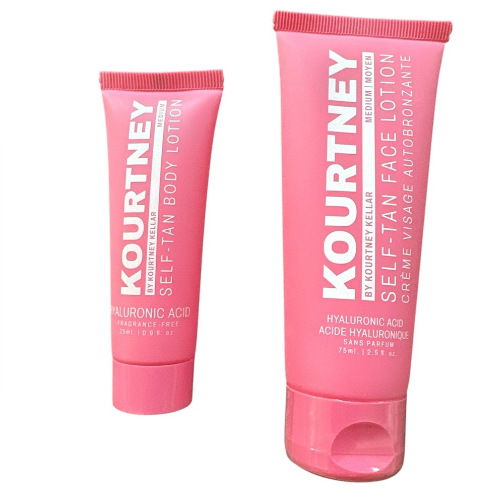 Kourtney Self-Tan Face Lotion 2.5 fl oz & Body Lotion .9 fl oz Medium